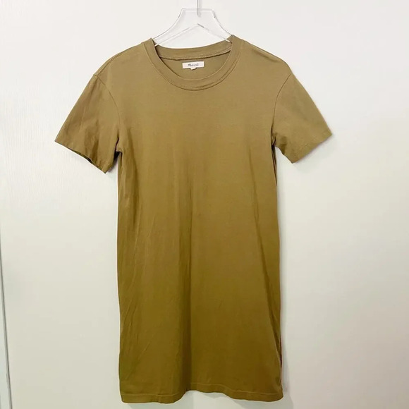 MADEWELL Tee Dress in‎ Olive Green - Picture 2 of 6